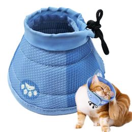 Dog Collars Leashes Cat Elizabethan Adjustable Collar Pet Neck Cone Recovery Anti bite Protective Ring Accessories 230921
