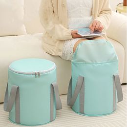 Foot Treatment Lightweight And Portable Bath Tub For On Go Relaxation Collapsible Basin Blue without cover 230920
