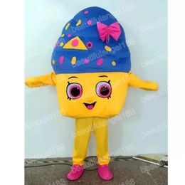 Halloween Cupcake Mascot Costumes Simulation Top Quality Cartoon Theme Character Carnival Unisex Adults Outfit Christmas Party Outfit Suit