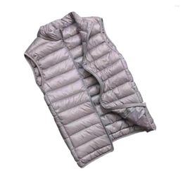 Men's Vests Cozy Men Winter Jacket Down Cotton Vest Stylish Sleeveless Zipper Closure Warm Outerwear For Autumn