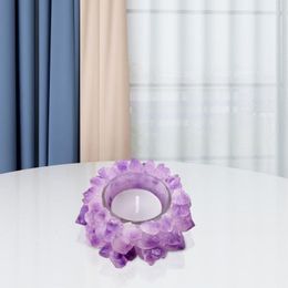 Candle Holders Amethyst Candlestick Elegant Holder For Bathroom Countertop Party