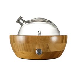 1pc Aroma Diffuser USB Waterless Essential Oil Aroma Diffuser Bamboo Base And Glass Essential-Oil Aroma Diffuser