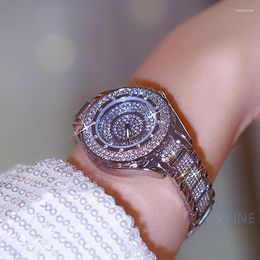 Wristwatches Women Watches Top Japan Quartz Movement Full Diamond Dress Ladies Wrist Watch Waterproof Casual Clock