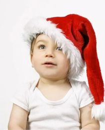 Christmas Hats Santa's Hat High-grade long plush Christmas Santa Claus Hat Cute Adults/KIds Christmas Cosplay Christmas Party Hats i0921