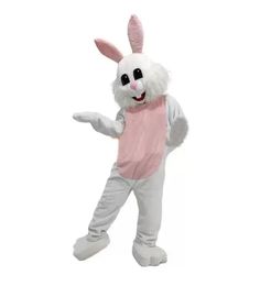 Discount Factory White Rabbit Mascot Costume Fancy Dress Birthday Party Christmas Suit Carnival Unisex Adults Outfit