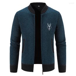 Men's Sweaters High Quality Men Thicker Warm Stand-up Collar Fit Cardigans Coats Cardigan Jackets Winter Casual Sweatercoats3XL