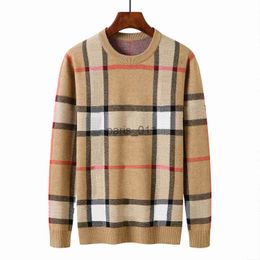 Men's Sweaters luxury designer sweater men plaid sweatshirt letter embroidery Round neck comfortable high-quality jumper fashion mens sweaters M-3XL x0921