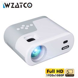 Projectors WZATCO V1 6500Lumens LED Portable WIFI Projector Full HD 1080P Home HDMI Theatre Mini Outdoor Movie Proyectors Video Beamer L230923