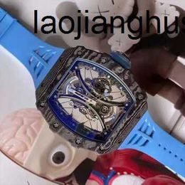 Richardmill Watches Automatic Mechanical Milles Watch RichardMillr Mens Series Watch Limited Edition Tourbillon Full Hollow 44.50 x 49.94 Manual Rm 5301 Polo