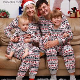 Family Matching Outfits Christmas Pyjamas Set Couples Family Matching Xmas Pjs Mother Kids Mommy Daughter Child Daddy Son Long Sleeve Printed 2023 New T230921