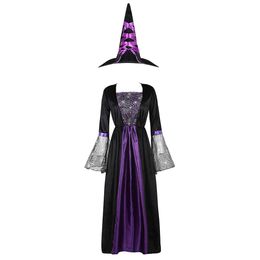 Anime Costumes Witch Costume for Women Long Sorceress Classic Dress Halloween Costume cosplay