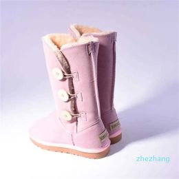 2023-Women Snow Boots Women Boots Classic Design Tall 3 Button Tall Keep Warm