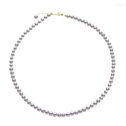 Chains MADALENA SARARA Freshwater Pearl Women Necklace 18k Gold Clasp With Extension Chain