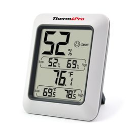 Hushållens termometrar Termopro TP50 Digital Hygrometer Room Thermometer inomhus Elektronisk temperatur Fuktighet Monitor Väderstation för hem 230920