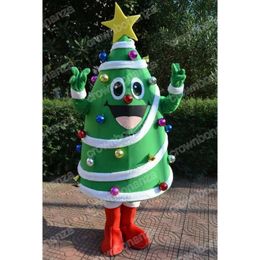 Performance Christmas tree Mascot Costumes Halloween Cartoon Character Outfit Suit Xmas Outdoor Party Outfit Unisex Promotional Advertising Clothings