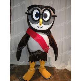 Halloween brown owl Mascot Costume Adult Size Cartoon Anime theme character Carnival Unisex Dress Christmas Fancy Performance Party Dress