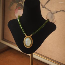 Pendant Necklaces Kirks Mermaid Vintage Medieval Beaded Necklace