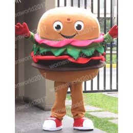 Halloween Burger Mascot Costume High Quality Cartoon Character Outfits Suit Unisex Adults Outfit Birthday Christmas Carnival Fancy Dress