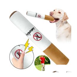 Dog Toys Chews Pet Funny Cigar Big Smoke Plush Sound Squeak Fake Cigarettes Chew Molar Interactive Game Bite Resistant Toy Drop Delive Dhcj5