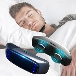 Sleep Masks Electric Smart Anti Snoring Device EMS Pulse Stop Snore Portable Comfortable Well Apnea Aid USB 230920