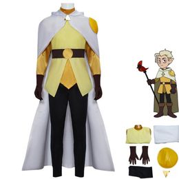 Anime Costumes Anime American TV Series Owl House Luz Hunter Cosplay Costume White Cloak Cape Uniform Full Set Man Halloween Carnival Suit