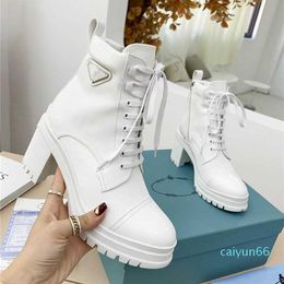 Boots Fashion Booties Winter Sneakers Designer Woman Leather Nylon Fabric Women