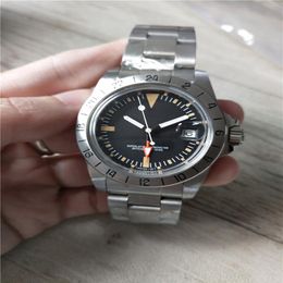 Male watches top quality watch vintage style stainless steel Band Black Dial wristwatches R28192T