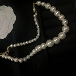 party favor 33cm adjustable necklace classical fashion pearl choker 7cm of C with stamped wedding bridesmaid gift252l