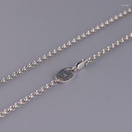 Chains Real Silver S925 Pure Clasic Round Chain Necklace For Men Male 925 Sterling Women Thai