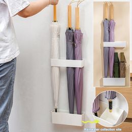 Umbrella Stands Wall Mounted Stand Puncture Free Storage Shelf Rack Holder Hanger Organizer for Office Home 230920
