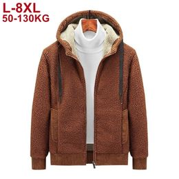 Mens Hoodies Sweatshirts L 8xl Plus Size Male Fleece Jacket High Quality Winter Thermal Warm Hooded Coat Bomber Jackets Brand Clothing quality 230921