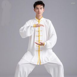 Ethnic Clothing Uniform Traditional Chinese Wushu Taichi Men Kungfu Martial Arts Suit Performance Suits Tai Chi Exercise Clothes