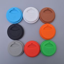 Silicone Cup Lids 9cm Anti Dust Spill Proof Food Grade Coffee Mug Milk Tea Cups Cover Seal Lids