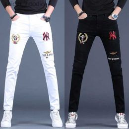 Men's Jeans Korea Version Mens Light Weight Jeans Stylish Slim Stretch Jeans High Quality Embroidery Jeans Stylish Sexy Street Jeans; L230921