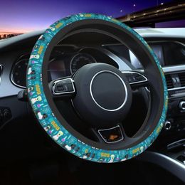 Steering Wheel Covers Chemistry Lab Science Car Cover 38cm Anti-slip Suitable Car-styling Accessories