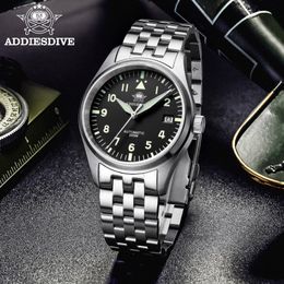 Other Watches ADDIESDIVE For Men Luxury Business Leisure Automatic Mechanical Men s Watch escent Waterproof NH35A 316L Stainless 230921