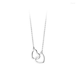 Pendant Necklaces Hearts Necklace For Women Girls Love Silver Gold Colour Stainless Steel Charm Jewellery Gift Wholesale(GN515)