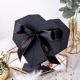 Gift Wrap Paper Exquisite Box Creative DIY Heart-Shape Surprising Scrapbook Candy Cake Pastry Case For Present Wedding Party