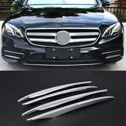 Chrome ABS Front Fog Lamp frame decoration 3D stickers for Mercedes Benz New E class W213 2016-17 Car accessories334G