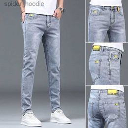 Men's Jeans New Harajuku Fashion Spring Autumn Luxury Brand Korean Style Casual Clothes Blue Denim Stylish Designer Slim Men's Jeans Pants L230921