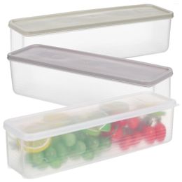 Storage Bottles 3 Pcs Food Containers Fruit For Fridge Cereals Organizer Refrigerator Pp