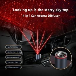 Car Aroma Diffuser, With Projection Star Ceiling, Interior Ambient Light, Air Purifier, Aroma Diffuser, Can Add Perfume. Mist Humidifier