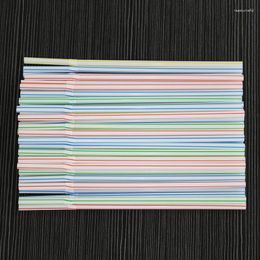 Disposable Cups Straws 30-1000 Pcs Flexible Plastic Striped Multi Coloured Straw 8 Inch Long