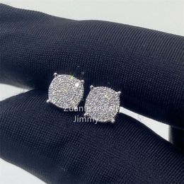 0.19ct Fresh New Arrivals Stock 925 Sterling Silver with Vvs Moissanite Diamond Men Women Screw Back Setting Stud Earrings