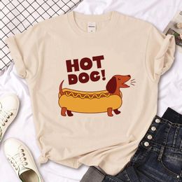 Women's T Shirts Sausage Dog Dachshund Tshirt Women Harajuku T-shirts Female Graphic Clothes