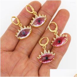 Hoop Huggie Earrings Est Design Eye Crystal Dangle Earring Lady Daily Wear Bohemia Big Charm Gold Plated Drop Delivery Jewelry Dhgkp