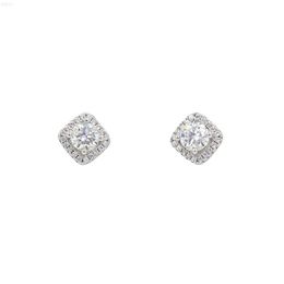 Premium Vvs White Diamond Square Moissanite Stud Wedding Earrings in 925 Sterling Silver | White Gold Heart Moissanite Earrings