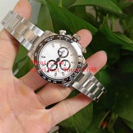 -selling BP Factory 7750 Movement Mens Wristwatches 40 mm 116500 Stainless Steel Ceramic Bezel Sapphire glass Chronograph Auto258j