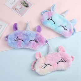 Berets Plush Anime Sleeping Eye Mask Cute Sleep Cartoon 3D Cover Blindfolds Travel Band Shade Rest Eyepatch