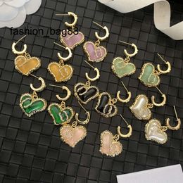 7 Style Designer Earrings Fashion Heart Earrings Never Fade Love Stamp Earrings Designer Brand High Quality Diamond Gift Jewellery Accessories Wholesale
